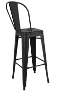 -15% Krzesło barowe TOWER BIG BACK 76 (Paris) czarne