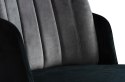 -15% Krzesło MARCEL czarno szare - welur, podstawa czarno-srebrna