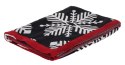 KOC SNOWFLAKE 125X150 100 COTTON BLACK amp;amp;WHITE / RED STRIPE