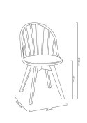 -15% MODESTO krzesło ALBERT czarne - polipropylen, ekoskóra, drewno bukowe