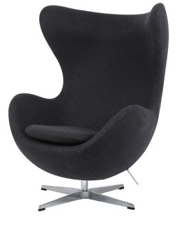 -15% Fotel EGG CLASSIC ciemny szary.5 - wełna, podstawa aluminiowa