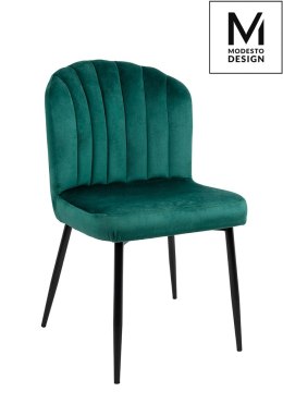 -15% MODESTO krzesło RANGO zielone - welur, metal