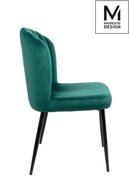 -15% MODESTO krzesło RANGO zielone - welur, metal