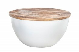 -15% INVICTA stolik kawowy INDUSTRIAL STORAGE 70cm biały Mango