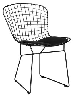 -15% Krzesło NET SOFT czarne - czarna poduszka, metal
