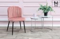 -15% MODESTO krzesło RANGO różowe - welur, metal