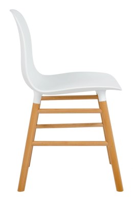 -15% Krzesło IKAR białe - polipropylen, drewno bukowe
