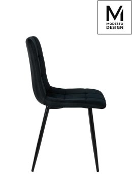 -15% MODESTO krzesło CARLO czarne - welur, metal