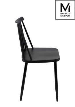-15% MODESTO krzesło RIBS BLACK czarne - polipropylen