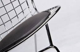 RABAT - 10% | Krzesło NET SOFT chrom - czarna poduszka, metal