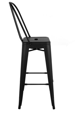 KOD -5% | Krzesło barowe TOWER BIG BACK 76 (Paris) czarne