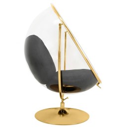 -15% Fotel BUBBLE STAND 2 GOLD VELVET poduszka czarna