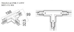 DOBAC MHT1-T/L-WH TRACK ŁĄCZNIK T