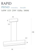 MAXLIGHT P0154D LAMPA WISZĄCA RAPID ŚCIEMNIALNA