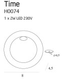 MAXLIGHT H0074 OPRAWA SCHODOWA TIME OKRĄGŁA IP54