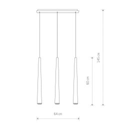 LAMPA WISZĄCA QUEBECK WHITE III 5404 NOWODVORSKI