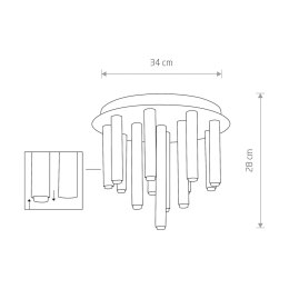 LAMPA SUFITOWA STALACTITE BLACK XIII 8355 NOWODVORSKI