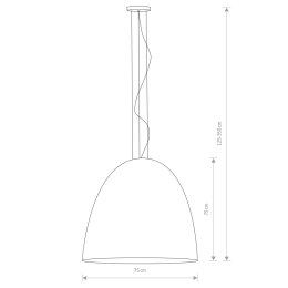 LAMPA WISZĄCA EGG XL 75CM BIAŁO ZŁOTA 9025 NOWODVORSKI