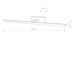 KINKIET IP44 VAN GOGH LED L CHROM 9176 NOWODVORSKI