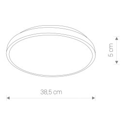 PLAFON AGNES ROUND LED BIAŁY 4000K 22W IP44 8186 NOWODVORSKI