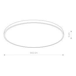 PLAFON AGNES ROUND LED BIAŁY 4000K 64W IP44 8188 NOWODVORSKI