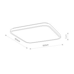 PLAFON AGNES SQUARE LED BIAŁY 4000K 64W IP44 8133 NOWODVORSKI