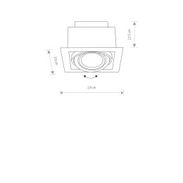 LAMPA WPUSZCZANA DOWNLIGHT BLACK I ES 111 (9571) NOWODVORSKI