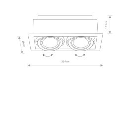 LAMPA WPUSZCZANA 9574 DOWNLIGHT 2 ES111 NOWODVORSKI