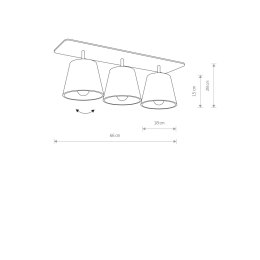 LAMPA SUFITOWA AWINION III 9717 NOWODVORSKI