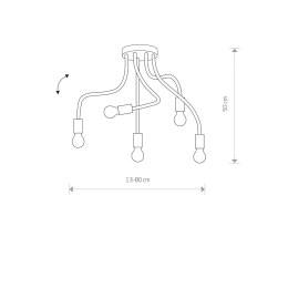 LAMPA SUFITOWA FLEX BLACK V 9766 NOWODVORSKI