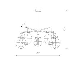 LAMPA WISZĄCA MANUFACTURE 9738 NOWODVORSKI