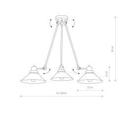 LAMPA WISZĄCA TECHNO black-white III 9142 Nowodvorski