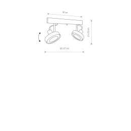 LAMPA SUFITOWA CROSS WHITE II 9602 NOWODVORSKI