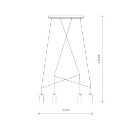 LAMPA WISZĄCA IMBRIA BLACK IV 9192 NOWODVORSKI