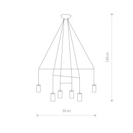 LAMPA WISZĄCA IMBRIA WHITE VI 9676 NOWODVORSKI