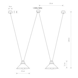 LAMPA WISZĄCA PERM 2 9147 NOWODVORSKI