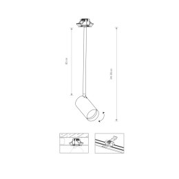 LAMPA WPUSZCZANA MONO SURFACE LONG M SOLID BRASS 7742 NOWODVORSKI LIGHTING