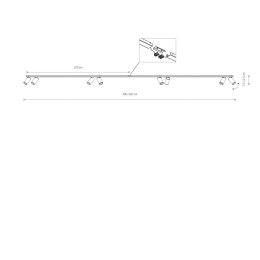 LISTWA SUFITOWA 300CM MONO VIII 2X150 WHITE/GOLD 7694 NOWODVORSKI LIGHTING