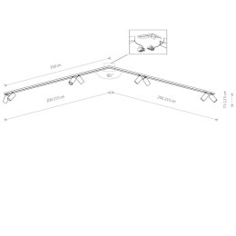 LISTWA SUFITOWA 90° 2X200CM MONO CORNER VIII 2X200 SOLID BRASS 7757 NOWODVORSKI LIGHTING