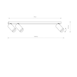 LISTWA ZE SPOTAMI MONO III BLACK 7842 NOWODVORSKI LIGHTING