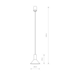 LAMPA WISZĄCA HERMANOS A WHITE/SOLID BRASS 8040 NOWODVORSKI LIGHTING