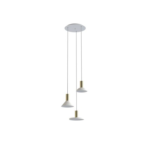 LAMPA WISZĄCA HERMANOS III WHITE/SOLID BRASS 8031 NOWODVORSKI LIGHTING