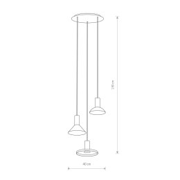 LAMPA WISZĄCA HERMANOS III WHITE/SOLID BRASS 8031 NOWODVORSKI LIGHTING