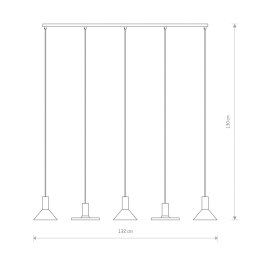 LAMPA WISZĄCA HERMANOS V BLACK/SOLID BRASS 8032 NOWODVORSKI LIGHTING