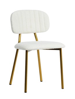 KOD -5% | Krzesło FABIOLA BOUCLE białe