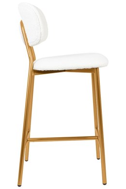 KOD -5% | Krzesło barowe FABIOLA BOUCLE białe