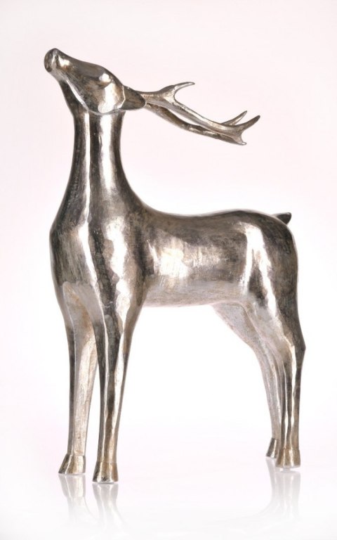 FIGURKA JELEŃ M 43CM SREBRNY FIGURKA JELEŃ M 43CM SREBRNY