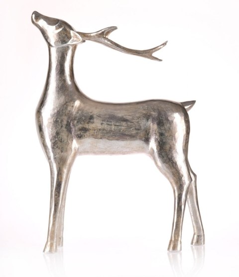 FIGURKA JELEŃ M 43CM SREBRNY FIGURKA JELEŃ M 43CM SREBRNY
