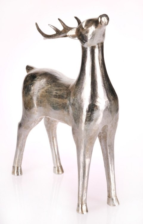 FIGURKA JELEŃ M 43CM SREBRNY FIGURKA JELEŃ M 43CM SREBRNY
