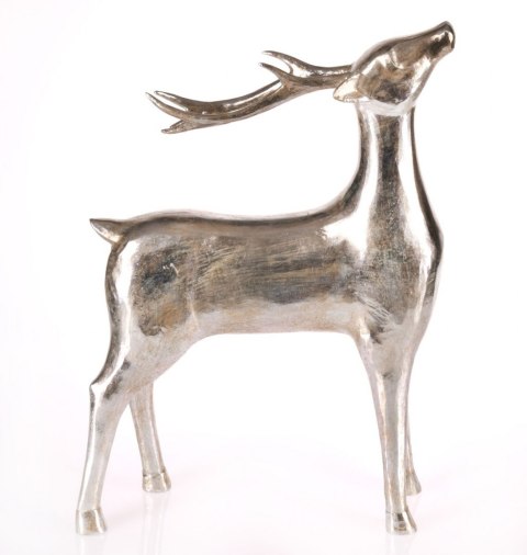 FIGURKA JELEŃ M 43CM SREBRNY FIGURKA JELEŃ M 43CM SREBRNY